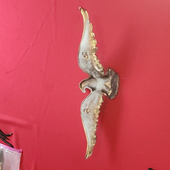 Vintage American Eagle Cast Aluminum gold tone metal approx 19" - Picture 4 of 6